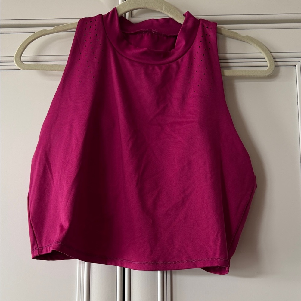 All in Motion Women’s Cropped High Neck Tank Top - Magenta